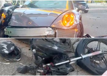 Motorista de Porsche bate em carros e motos na Zona Sul de SP; um motociclista ficou ferido